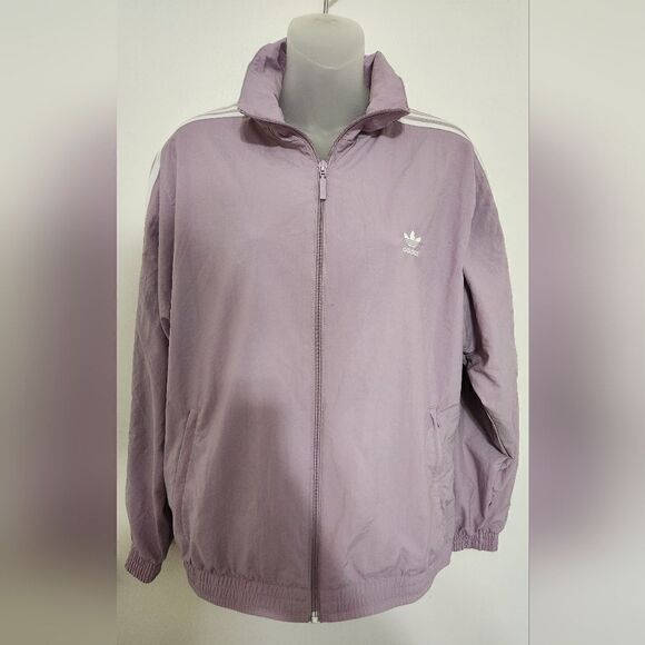 Adidas Original Lock Up Nylon Track Jacket Trefoil 3 Stripes Small ED7541 NWT - Picture 1 of 6